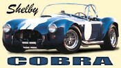Picture blue shelby cobra with white racing stripe