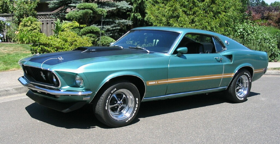 1969 Ford mustang mach 1 silver jade #7